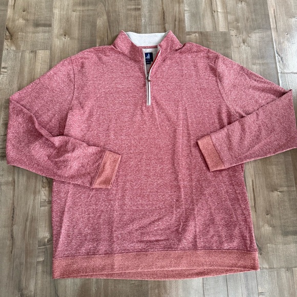 johnnie-O Other - Johnnie-O Quarter Zip Sweater Red Heather Men 2XL Sully Crimson